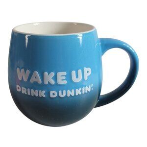 Dunkin' Donuts Belly Mug Blue Ombre 20oz Wake Up Drink Dunkin' 2019 Be Awesome